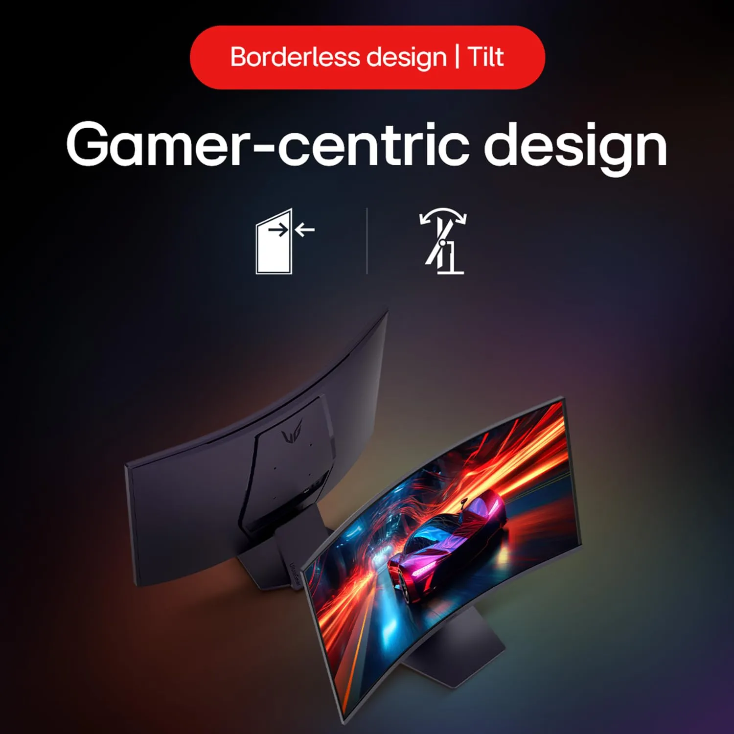 LG LED Monitor 32" Curved 180Hz 1ms Borderless For Gaming HDMI | DP (32GS60QC) view 4